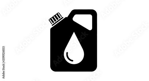 Vector illustration of oil canister icon, vector illustration of a fuel or lubricant container on a transparent background