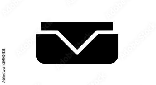 Vector illustration of minimalist envelope icon, vector illustration of a simple mail symbol on a transparent background