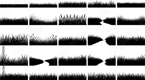 Photos Formal hedge garden layout and landscape architecture drawing templates vector collection in image_93c2c0