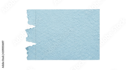 Torn light blue paper texture with rough edges.