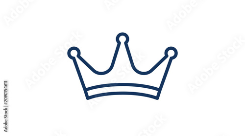 Photos Royal Crown Icon Symbol, Royalty, Power, Leadership, Success, Minimalist Outline