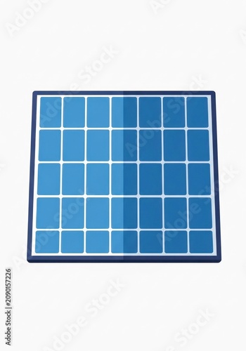 Blue Solar Panel with White Grid Lines.