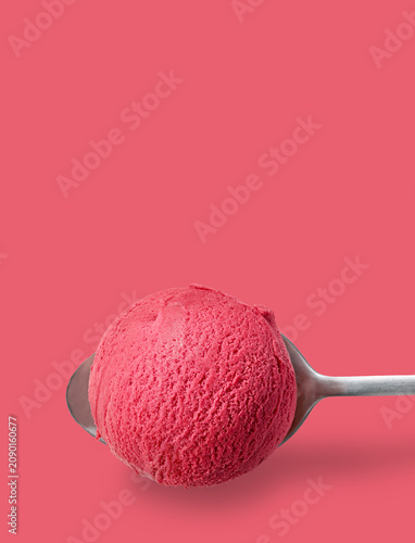 pink ice cream ball
