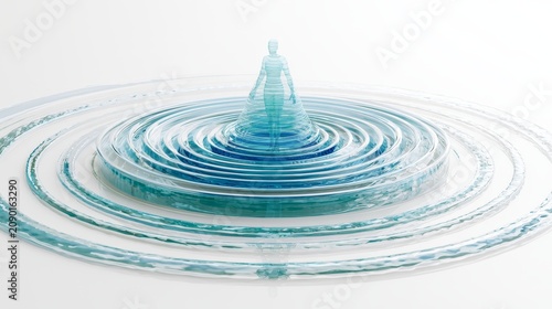 Futuristic medical imaging concept showcasing water ripples and enhanced topaz effects for advanced visualization
