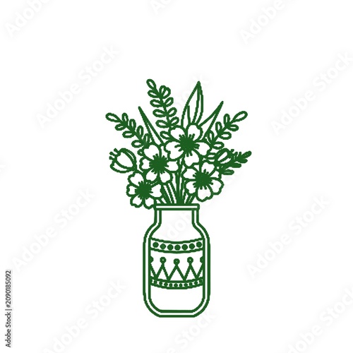vector illustration of a green plant