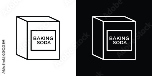 Bild auf Leinwand baking soda icon editable pictogram bundle