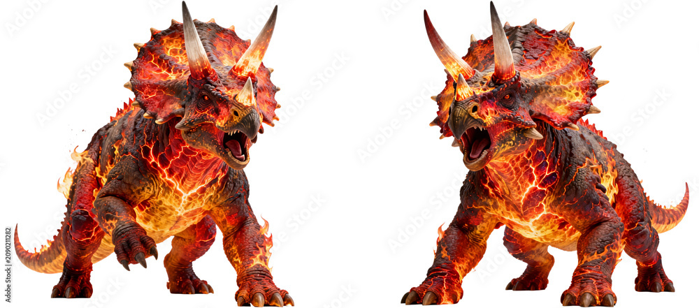Obraz premium トリケラトプス 恐竜 古代生物 動物 生き物