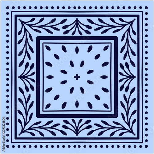 bandana art drawing floral swirl