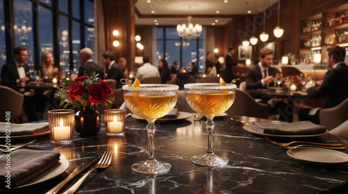 Sidecar Cocktails for Elegant Fine Dining Celebration