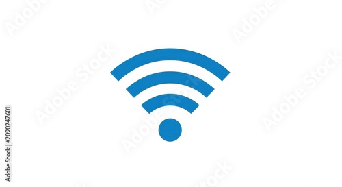 Blue wifi symbol icon