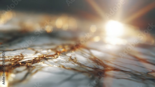 Abstract Glowing Light Rays Over Textured Surface.