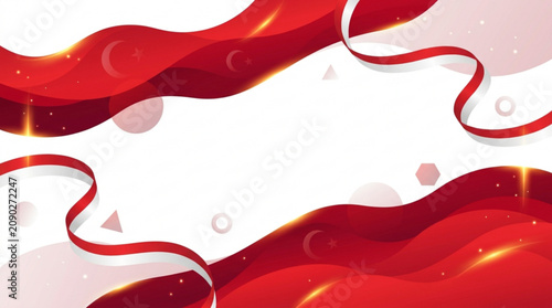 A commemorative 15 Temmuz Democracy and National Unity Day illustration featuring the Turkish flag