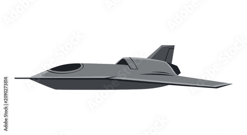 Cuadro en lienzo Modern stealth fighter jet with sleek aerodynamic design