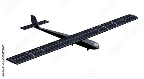 Fotografi Solar powered glider drone for high altitude surveillance