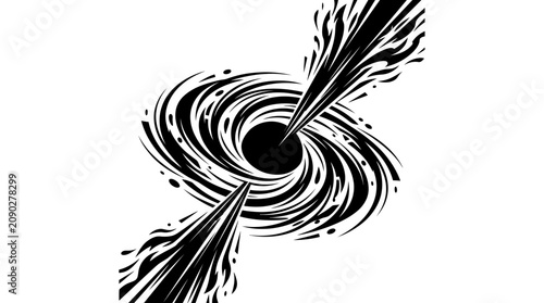 Black Hole Illustration: Gravitational Pull, Cosmic Event, Space Phenomenon