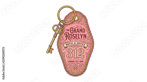 Vintage Hotel Key Fob 