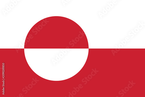 Flag of Greenland Vector Illustration