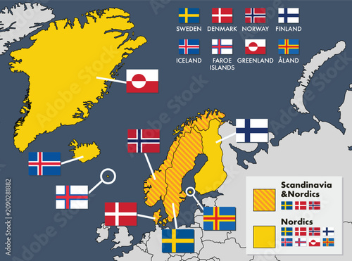 Map of Scandinavian Countries Diagram