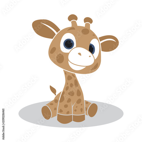 Photography Cute giraffe vector icon design