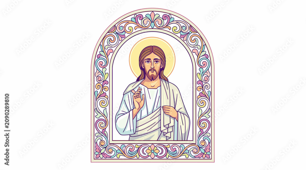 Fototapeta premium jesus christ icon, religious symbol