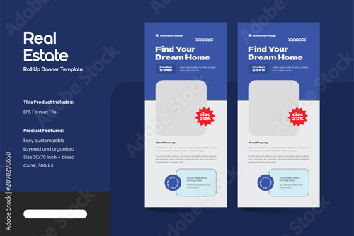 Real Estate Roll up Banner Template