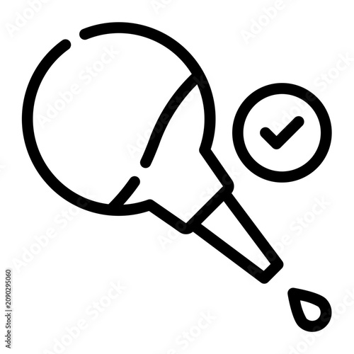 Quadro su tela douche line icon