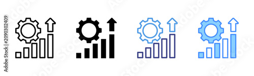 Performance Icon Set Multiple Style Collection