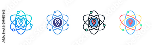 Bild auf Leinwand Dynamic Site Activation Icon Set Multiple Style Collection