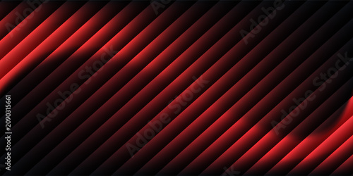 Abstract black background with glowing vertical red ribbed lines, creating a fractal glass effect, digital noise, or glitch. Editable vector illustration.