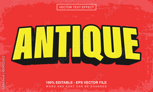 Antique text effect template