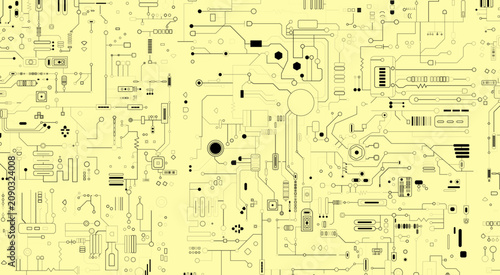 Modern Tech Startup Digital Infrastructure Vector Layout. Advanced Tech Engineering Abstract Wallpaper