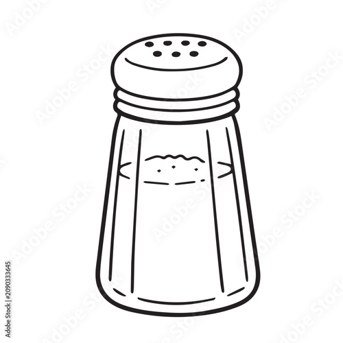 Tableau sur toile Simple vector art of a pepper shaker ready to use, featuring clean lines and minimal style, perfect for food seasoning, cooking, and kitchen icon designs