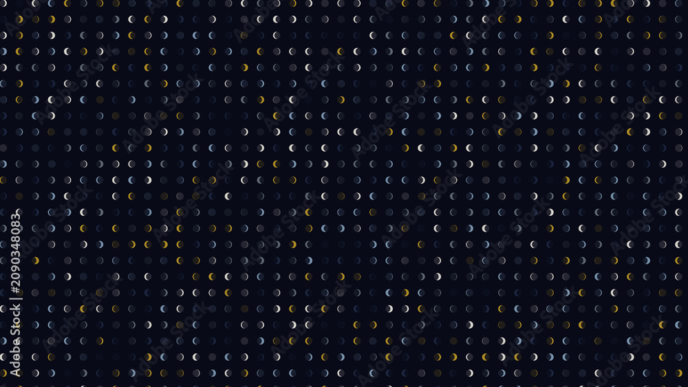 Minimalist Abstract Moon Phase Grid Background