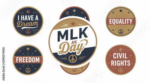 MLK Day Civil Rights Equality Freedom Dream Medallion Collection