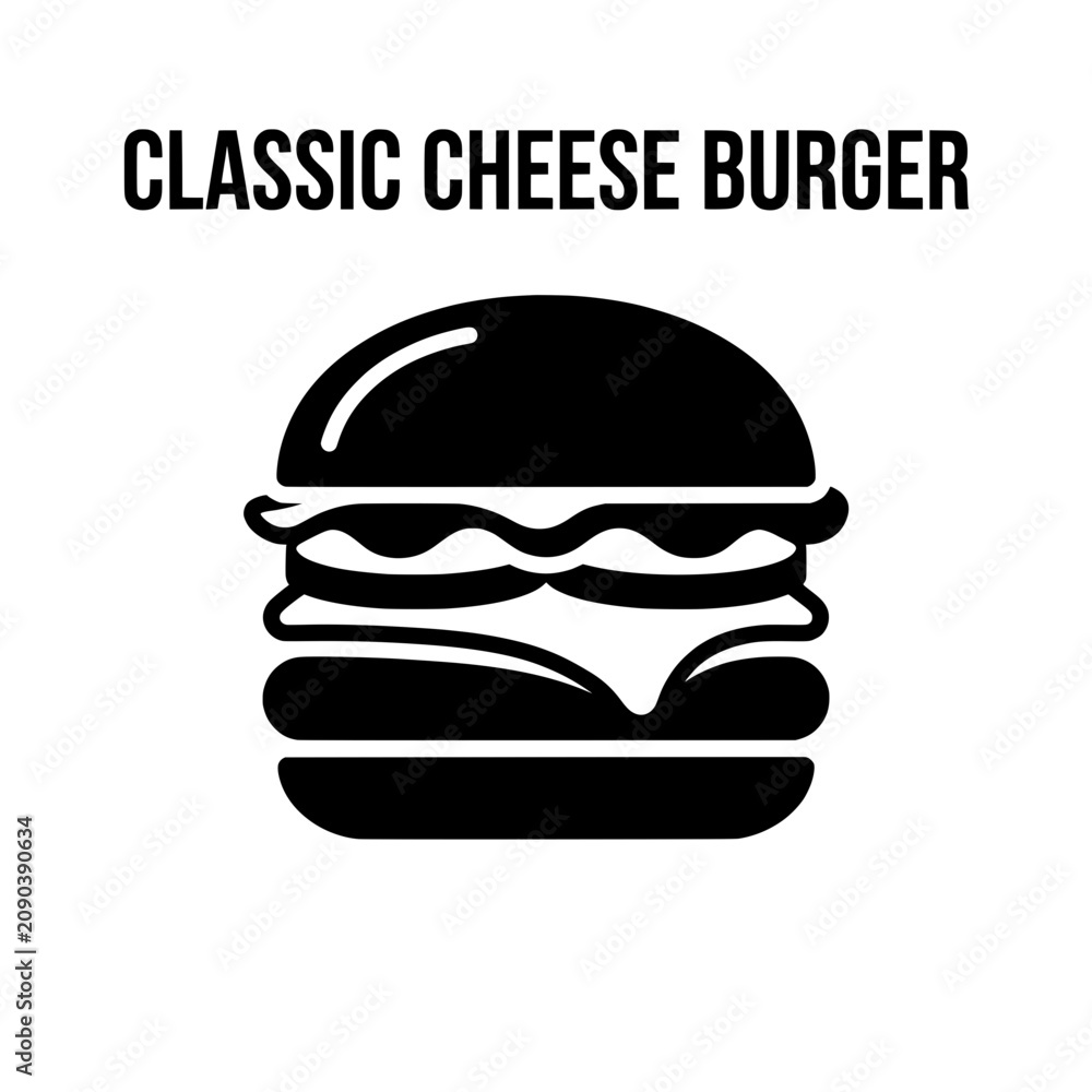 Fototapeta premium Classic Cheese Burger with Lettuce and Tomato.