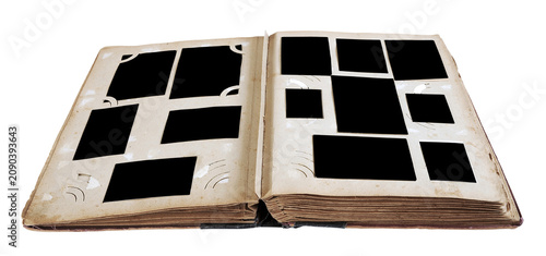 Slika na platnu Vintage Photo Album with Blank Spaces