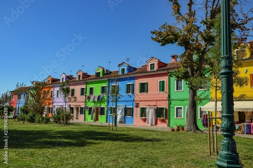 Italy, Burano, October 01, 2025 a picturesque, attractive island near Venice with colorful and bright little houses