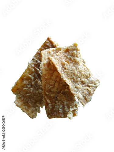 Traditional Indonesian Tempe Chips Isolated on Transparent Background – Crispy Fermented Soybean Snack 