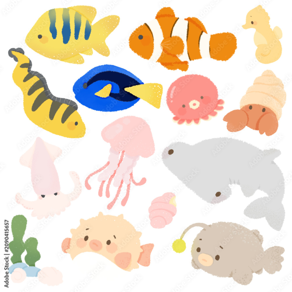 Naklejka premium sea life