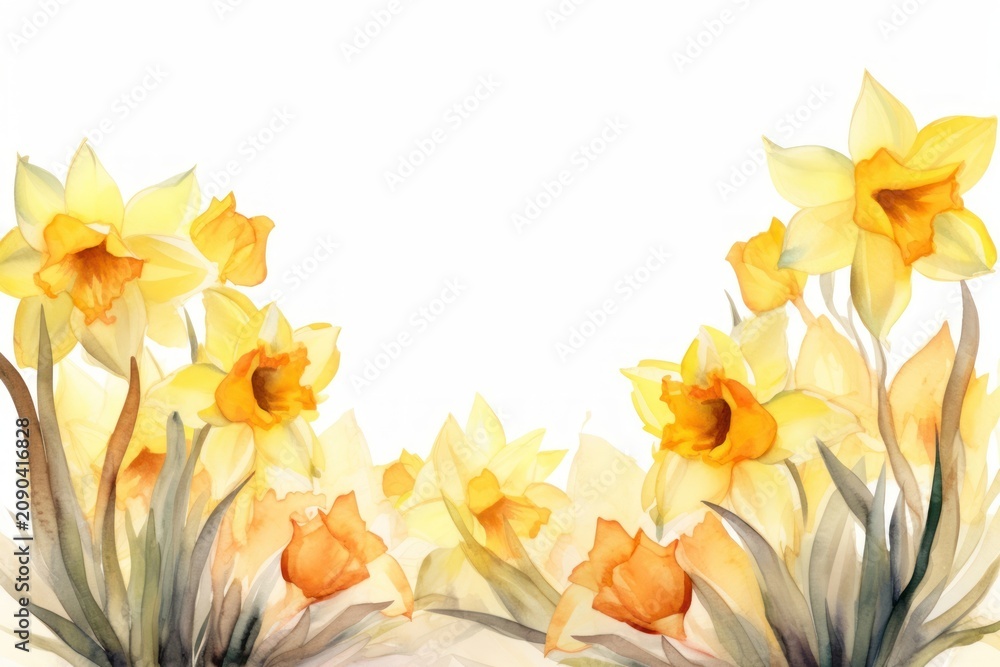 Fototapeta premium Daffodils flower plant inflorescence.