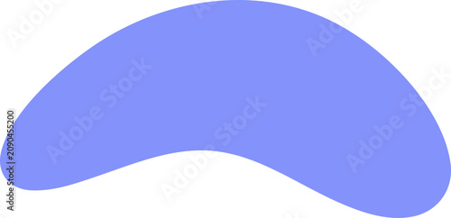 Abstract Smooth Organic Shape In Light Purple Color