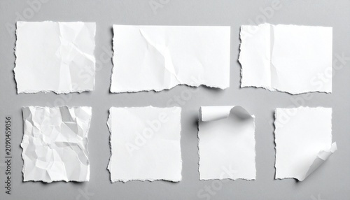 Torn paper curled edges handmade texture design contrast