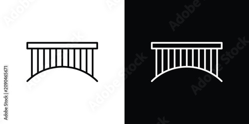 Foto Bridge icon thin symbol group. EPS10