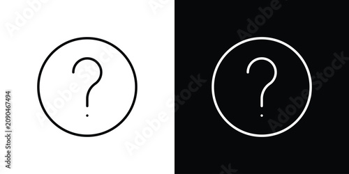 Bild auf Leinwand Help icon thin symbol group. EPS10