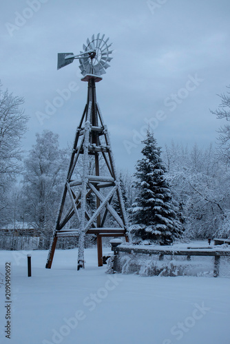 Windmill at roadhouse in Alaska