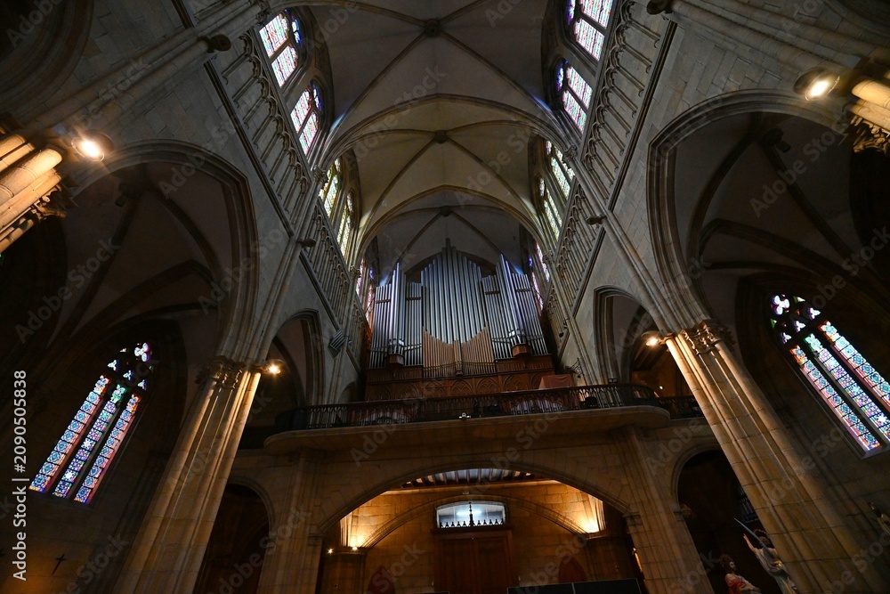 Obraz premium Interior view of the Buen Pastor Cathedral in San Sebastian, Donostia, Spain May 29, 2026