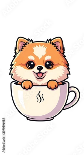 Cute cartoon hamster with pumpkin head smiling.