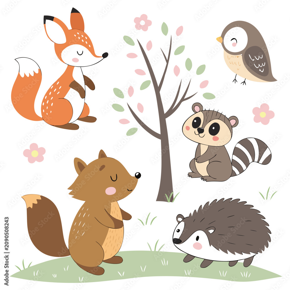 Naklejka premium set of animals