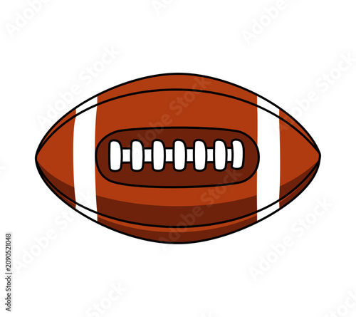 Cartoon American Football Seen From Above Simple Digital Design