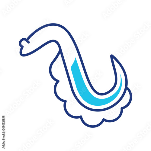 Fotografía Conger eel icon. Food and fish line symbol. Color.